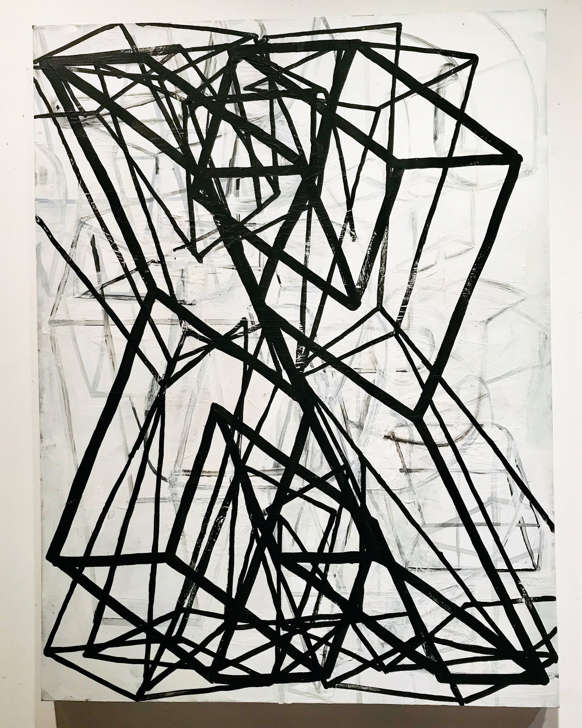 Variation by Harold Hollingsworth, black angular forms on a light background