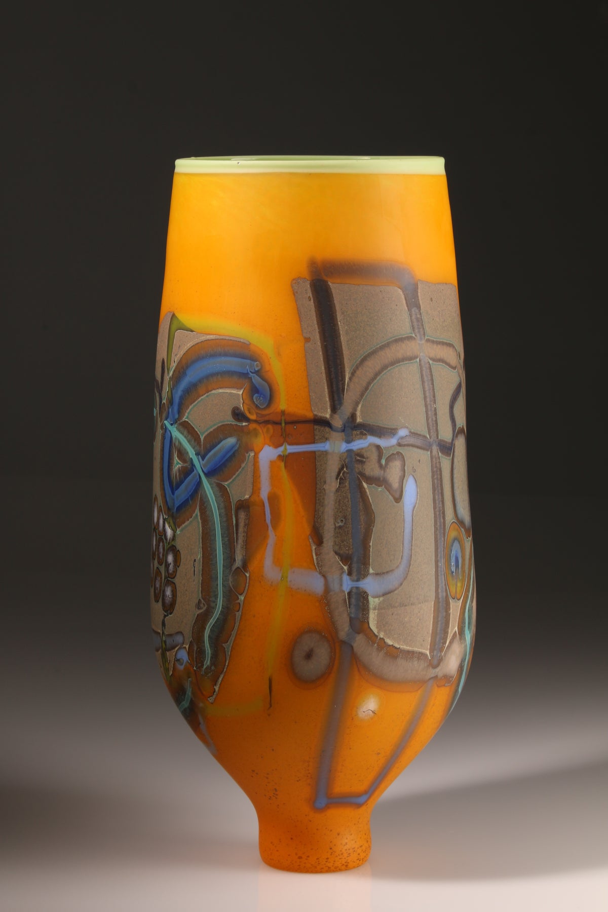 Anne Clifton, Vetrograph: Jarrahdale, alternate view of the etched surface and abstract glass composition.