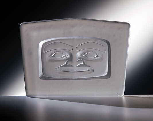 Spirit Face cast-glass sculpture by Preston Singletary